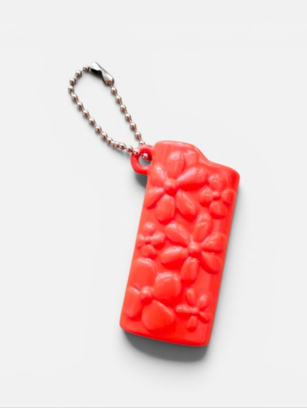 🧡▪️Larroude ▪️Floral Orange  Lighter Keychain Accessory